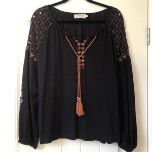 Cream Clothing Peasant Top